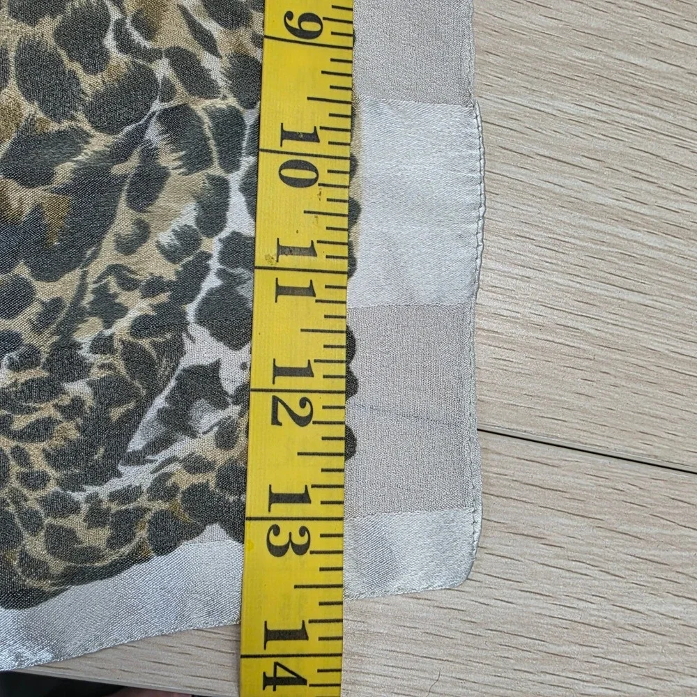 Symphony Scarfs Wrap Tiger Leopard Print Tan 14 X 67 Maximalist Italy